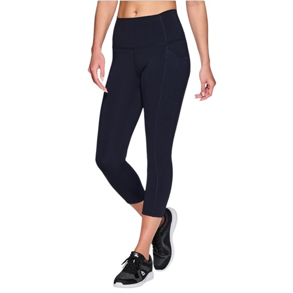 NWT RBX Tech Flex Active Compression Ankle Length Leggings Cell Phone Pockets L - Picture 1 of 10
